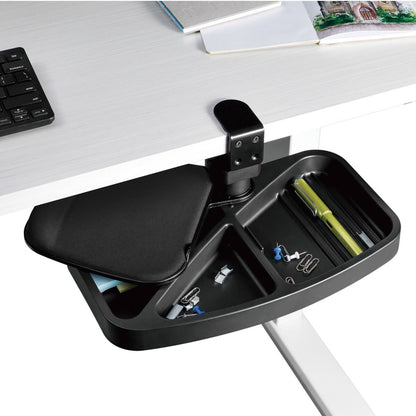 Tripp Lite Under-Desk Clamp Storage Tray w/ Built-In Mouse Pad & Wrist Rest
