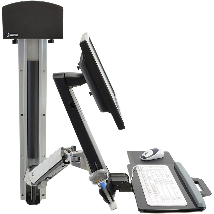 Ergotron StyleView 45-273-026 Multi Component Mount for Flat Panel Display, Keyboard, CPU - Polished Aluminum