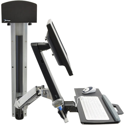 Ergotron StyleView 45-273-026 Multi Component Mount for Flat Panel Display, Keyboard, CPU - Polished Aluminum