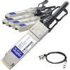AddOn HP JG330A Compatible TAA Compliant 40GBase-CU QSFP+ to 4xSFP+ Direct Attach Cable (Passive Twinax, 3m)