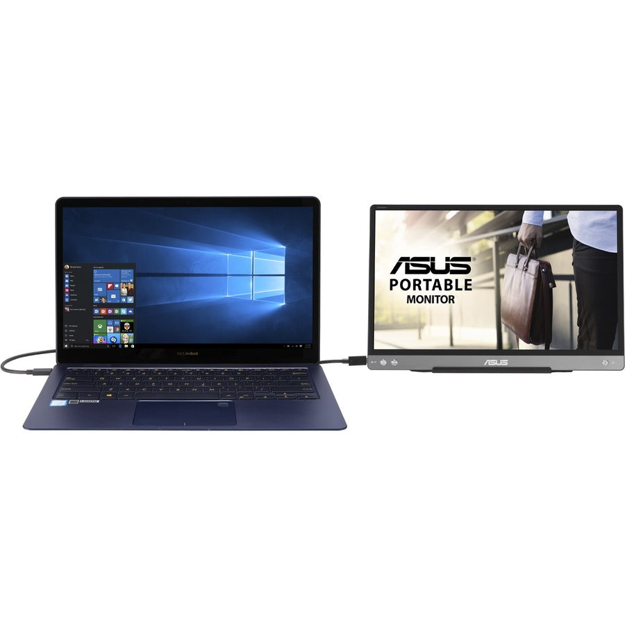 Asus ZenScreen MB14AC 14" Full HD WLED LCD Monitor - 16:9 - Dark Gray