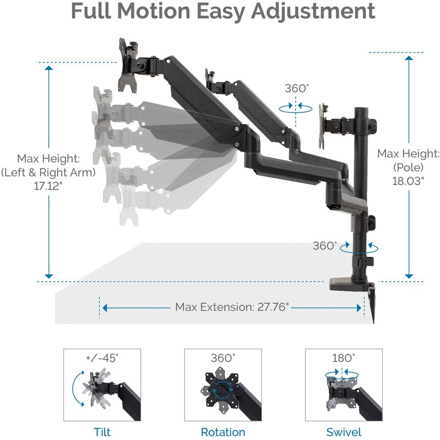 Fellowes Platinum Series Triple Monitor Arm