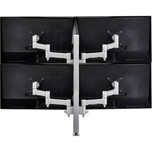 Atdec quad monitor arm desk mount - Flat and Curved up to 30in - VESA 75x75, 100x100