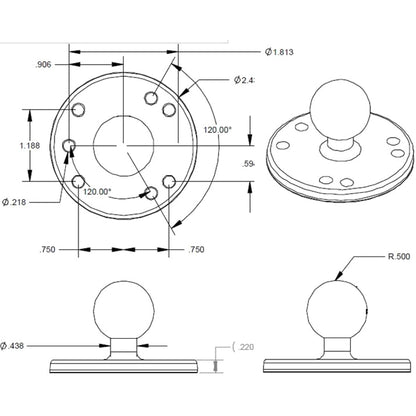 RAM Mounts Mounting Adapter