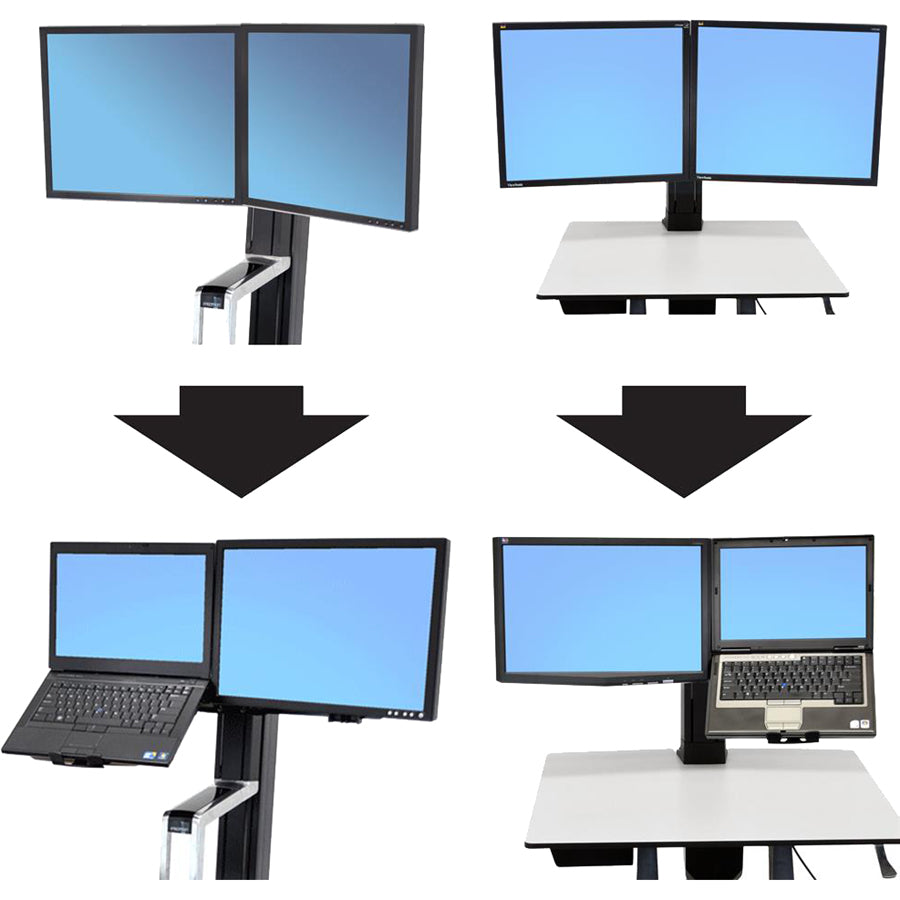 Ergotron WorkFit Multi Component Mount for Workstation, Notebook - Black