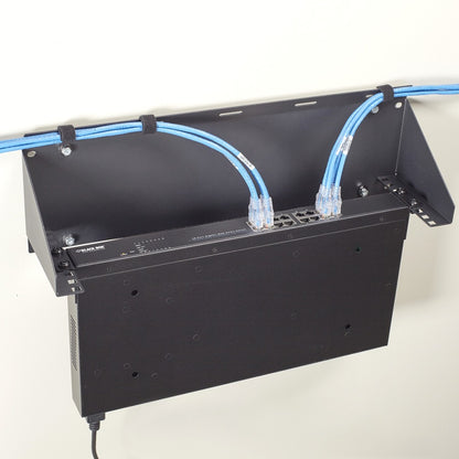 Black Box Mounting Bracket for Cable Manager, Patch Panel, Console Server, Switch - Black Powder Coat