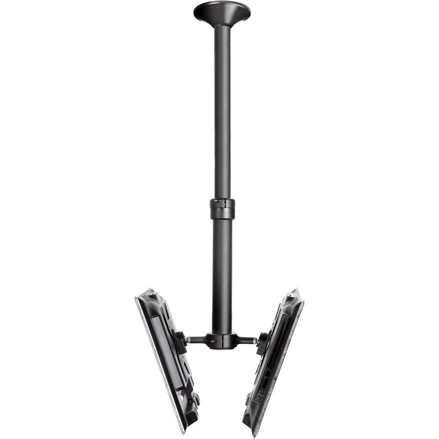 Atdec ceiling mount for medium display, short pole - Loads up to 55lb - Black - VESA 200x200