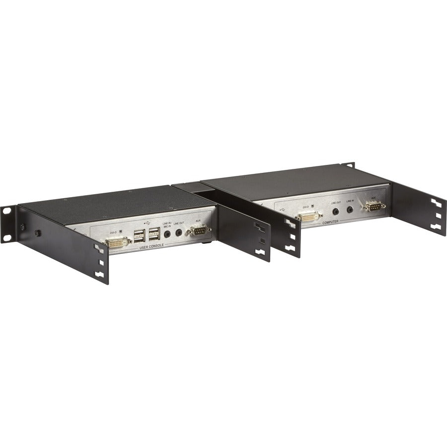 Black Box Rack Mount for KVM Extender, KVM Switch - Black - TAA Compliant