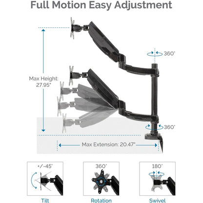 Fellowes Platinum Series Dual Stacking Monitor Arm