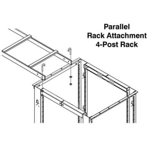 Tripp Lite Rack Roof Kit Connect SRCABLELADDER to Open Frame Racks and Wall