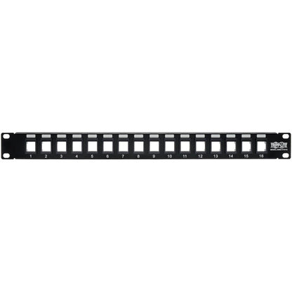 Tripp Lite 16-Port Keystone Blank Patch Panel RJ45 USB HDMI Cat5/Cat6 1URM