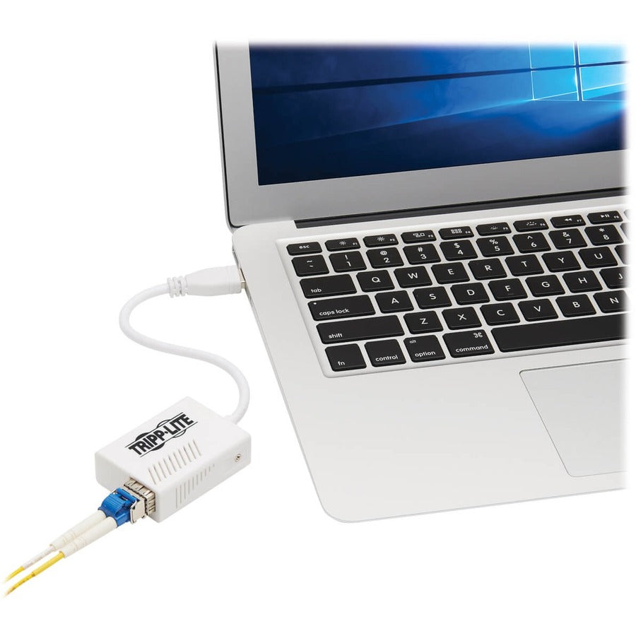 Tripp Lite USB-A 3.1 to Fiber Gbe Ethernet Adapter Open SFP Port SMF/MMF LC
