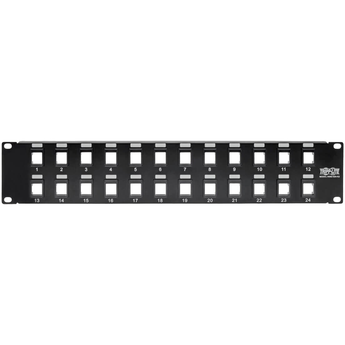 Tripp Lite 24-Port Keystone Blank Patch Panel RJ45 USB HDMI Cat5/6 2URM