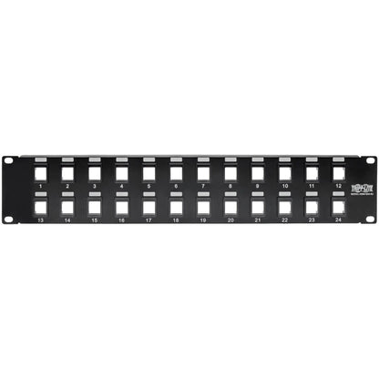Tripp Lite 24-Port Keystone Blank Patch Panel RJ45 USB HDMI Cat5/6 2URM
