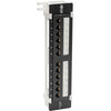 Tripp Lite Cat5 / Cat5e Wall-Mount PoE Patch Panel 12-Port 110 568A/B RJ45