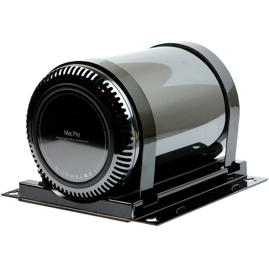 Rocstor Rocmount Pro-M DM Desk or Wall Mounting Kit is for a Single Mac Pro Computer - Mount a single Mac&reg; Pro under or aside a desk, against or to the wall. It is versatile and it mounts to any flat surface at any angle