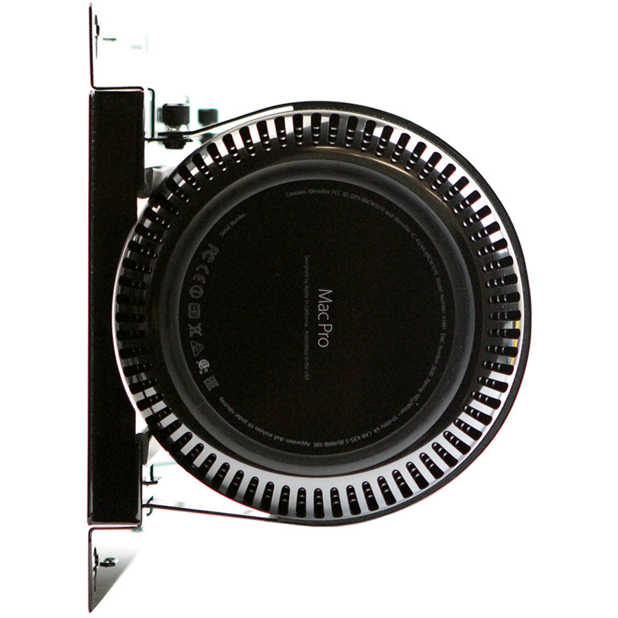 Rocstor Rocmount Pro-M DM Desk or Wall Mounting Kit is for a Single Mac Pro Computer - Mount a single Mac&reg; Pro under or aside a desk, against or to the wall. It is versatile and it mounts to any flat surface at any angle