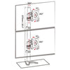 Amer Mounts Hydra HYDRA2V Desk Mount for Monitor - White, Black, Chrome