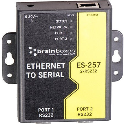 Brainboxes 2 Port RS232 Ethernet to Serial Adapter
