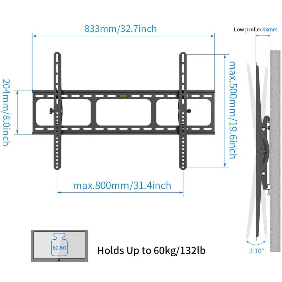 Amer Mounts Wall Mount for Flat Panel Display, Monitor