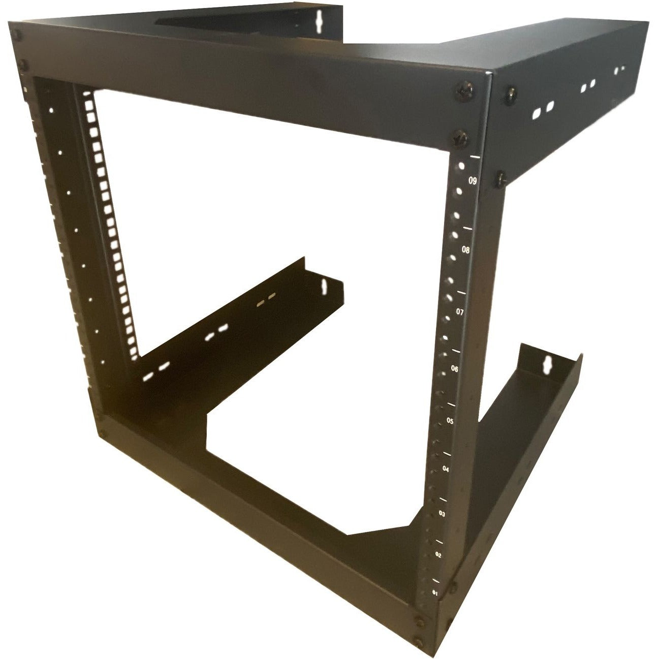 4XEM 12U 18" Deep Wall Mount for Switches and Rackmount Networking Equipment- Black