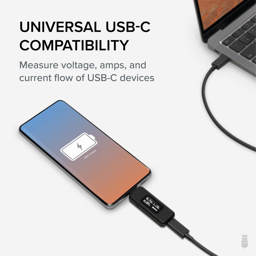 Plugable USB C Power Meter Tester for Monitoring USB-C Connections