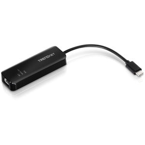 TRENDnet USB-C 3.1 To 2.5GBase-T Ethernet Adapter, IEEE 802.3bz 2.5GBASE-T Compliant, Supports Up to 2.5Gbps connection Speeds, Supports 802.1p (CoS) And 802.1Q (VLAN), Black, TUC-ET2G