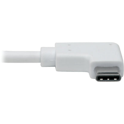 Tripp Lite USB C to Gigabit Adapter Converter USB 3.1 Right-Angle White 6in