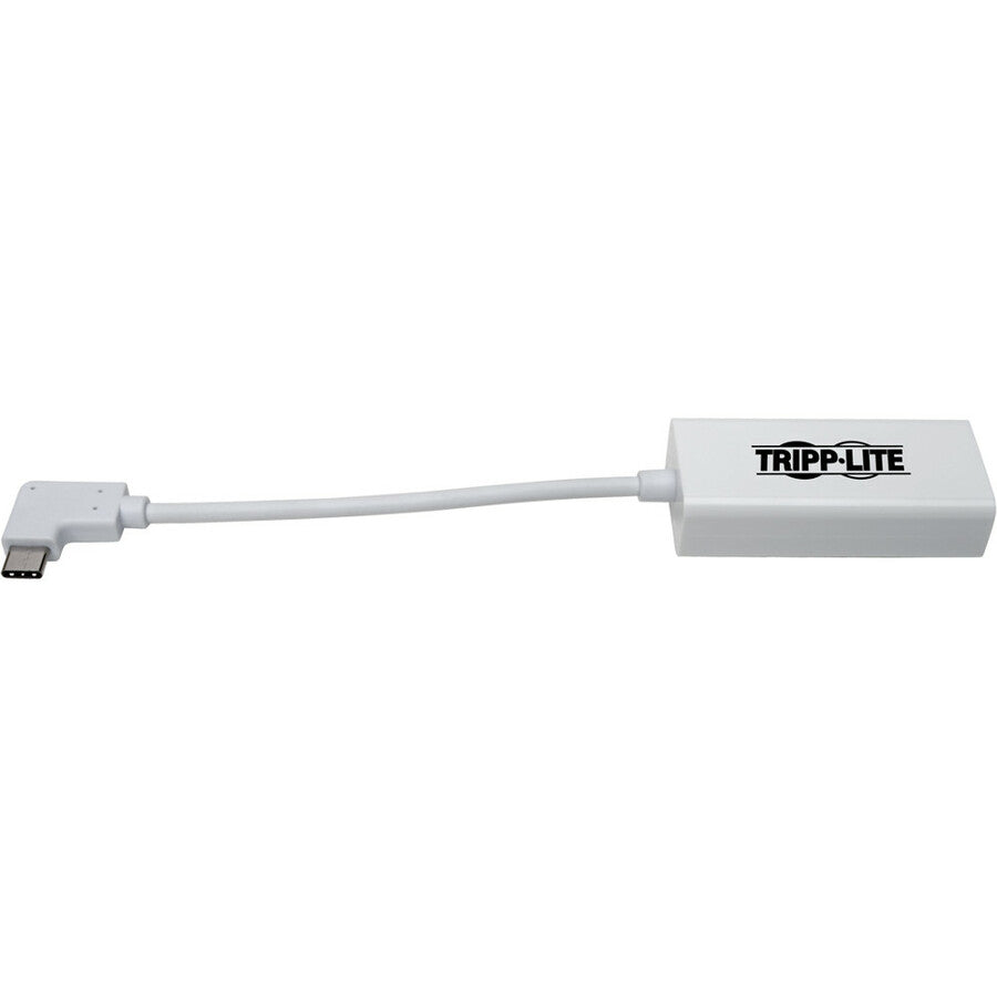 Tripp Lite USB C to Gigabit Adapter Converter USB 3.1 Right-Angle White 6in
