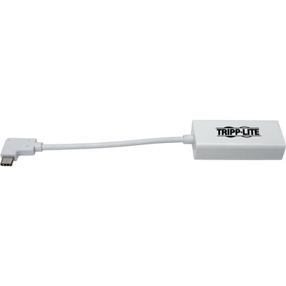 Tripp Lite USB C to Gigabit Adapter Converter USB 3.1 Right-Angle White 6in