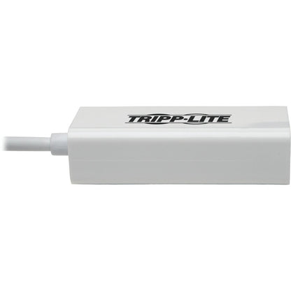 Tripp Lite USB C to Gigabit Adapter Converter USB 3.1 Right-Angle White 6in