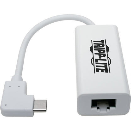 Tripp Lite USB C to Gigabit Adapter Converter USB 3.1 Right-Angle White 6in