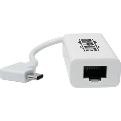 Tripp Lite USB C to Gigabit Adapter Converter USB 3.1 Right-Angle White 6in