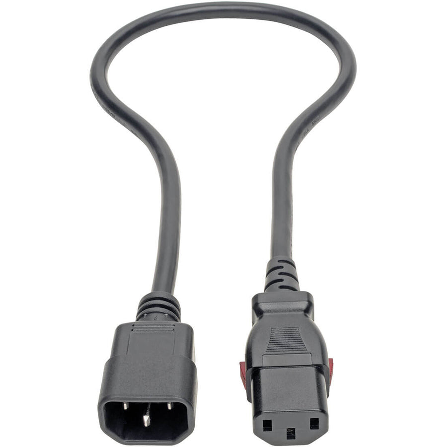 Tripp Lite Power Extension Cord Cable C14 to Locking C13 M/F 18 AWG 10A 2ft
