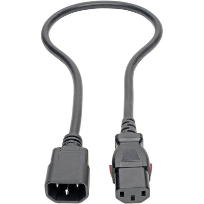 Tripp Lite Power Extension Cord Cable C14 to Locking C13 M/F 18 AWG 10A 2ft