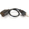 C2G 1ft Power Extension Cord - 18 AWG - Outlet Saving Cord
