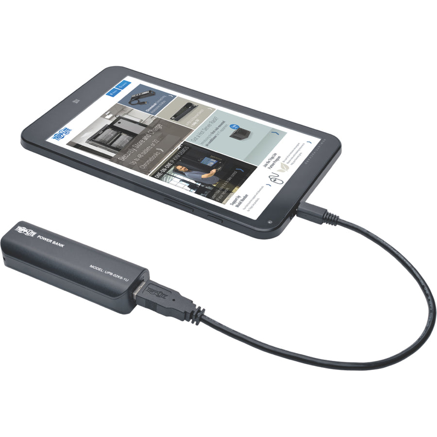 Tripp Lite Portable 1-Port USB Battery Charger Mobile Power Bank 2.6k mAh