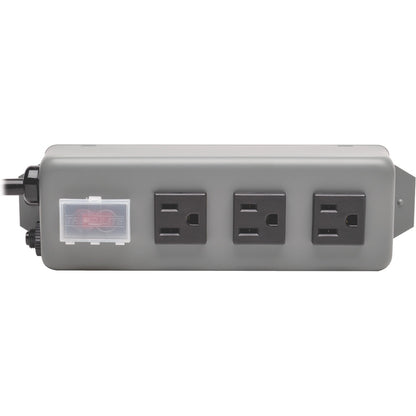 Tripp Lite Waber Industrial Power Strip Metal 5-15R 3 Outlet 5-15P 9' Cord