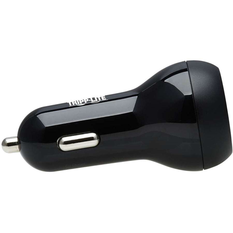 Tripp Lite USB Car Charger Dual-Port 45W Charging USB C 27W & 18W Black