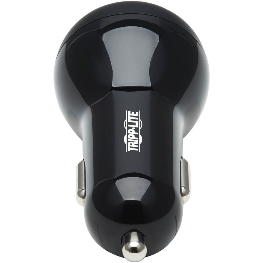 Tripp Lite USB Car Charger Dual-Port 45W Charging USB C 27W & 18W Black