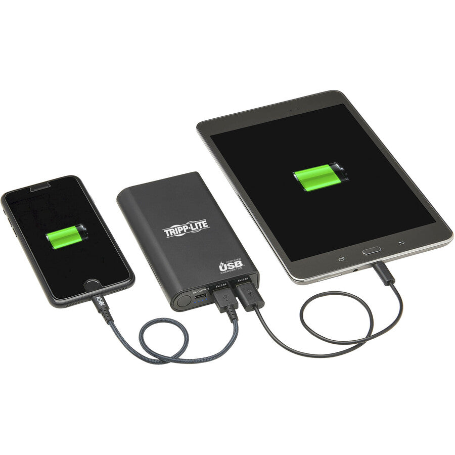 Tripp Lite Portable USB Battery Charger Mobile Power Bank 10,050 mAh USB-IF