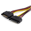 Star Tech.com Dual SATA to LP4 Power Doubler Cable Adapter, SATA to 4 Pin LP4 Internal PC Peripheral Power Supply Connector, 9 Amps/108W