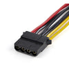 Star Tech.com Dual SATA to LP4 Power Doubler Cable Adapter, SATA to 4 Pin LP4 Internal PC Peripheral Power Supply Connector, 9 Amps/108W