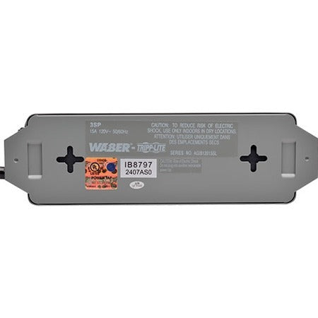 Tripp Lite Waber Power Strip Metal 5-15R 3 Outlet 5-15P 6' Cord