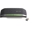 Poly Sync 20 Portable Speakerphone for Microsoft Teams, USB-C, Bluetooth for Smartphone, Microphone, Battery Black, Silver