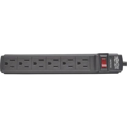 Tripp Lite Power Strip 6 Outlet NEMA 5-15R AC 6 ' Cord 5-15P Black Housing