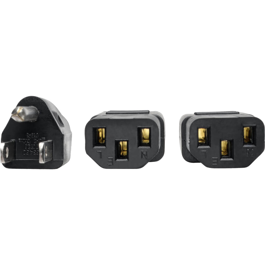 Tripp Lite Dual IEC Power Cord Splitter Cable 5-15P to 2x IEC-320 C13 18in