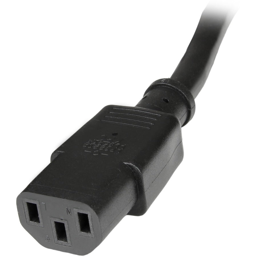 StarTech.com 3 ft Standard Computer Power Cord Extension - C14 to C13
