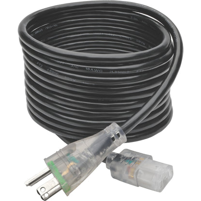 Tripp Lite 15ft Computer Power Cord Hospital Medical Cable 5-15P to C13 Clear 13A 16AWG 15'