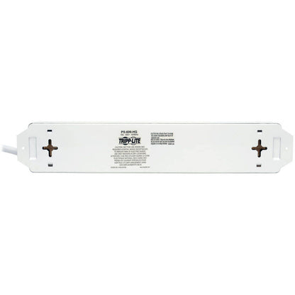 Tripp Lite Safe-IT Power Strip Hospital Medical Antimicrobial 120V 5-15R-HG 6 Outlet 6' Cord Metal